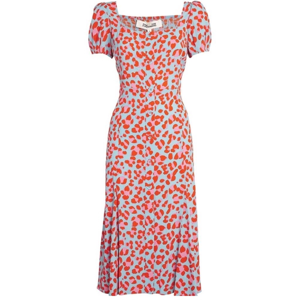DIANE VON FURSTENBERG
Multicolor Elena Leopard Midi Dress